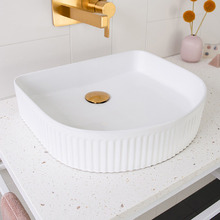 Arch Fluted Above Counter Ceramic Basin